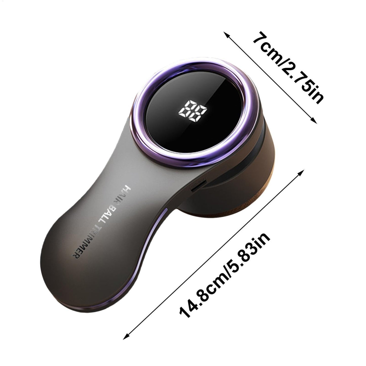 Lint Remover - Lint Trimmer - Lint Remover - Electric Lint Remover - Clothes Roller - Lint Brush - Rechargeable - LED Display - Cordless - Clothes Shaving - Lint Removal - Wool Comb - Large Head - Black - 1 Piece.