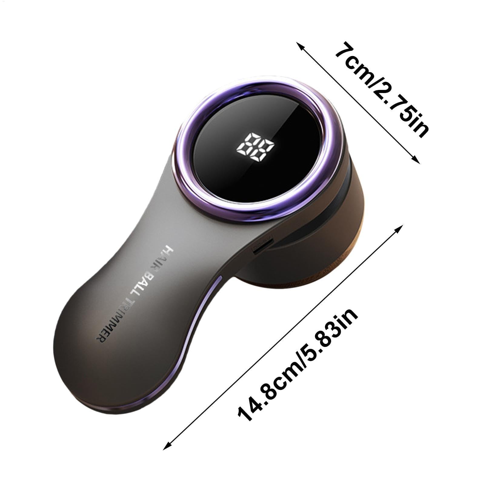 Lint Remover - Lint Trimmer - Lint Remover - Electric Lint Remover - Clothes Roller - Lint Brush - Rechargeable - LED Display - Cordless - Clothes Shaving - Lint Removal - Wool Comb - Large Head - Black - 1 Piece.