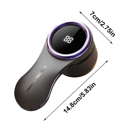 Lint Remover - Lint Trimmer - Lint Remover - Electric Lint Remover - Clothes Roller - Lint Brush - Rechargeable - LED Display - Cordless - Clothes Shaving - Lint Removal - Wool Comb - Large Head - Black - 1 Piece.
