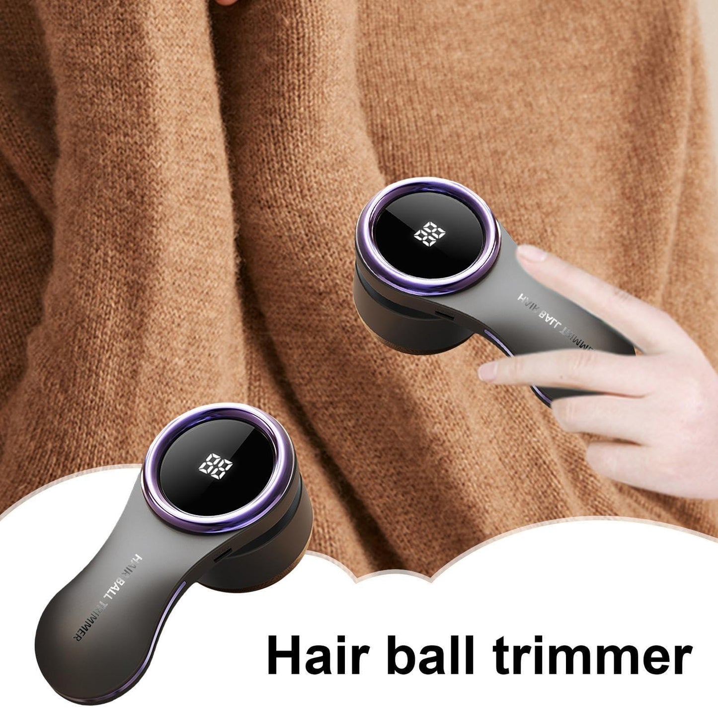 Lint Remover - Lint Trimmer - Lint Remover - Electric Lint Remover - Clothes Roller - Lint Brush - Rechargeable - LED Display - Cordless - Clothes Shaving - Lint Removal - Wool Comb - Large Head - Black - 1 Piece.