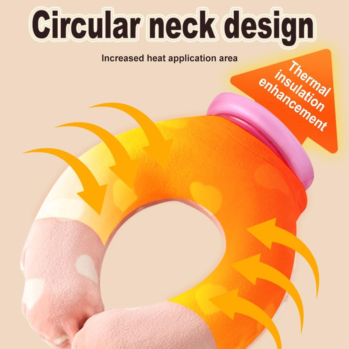 Neck warmer - Shoulder warmer - Hot water bottle - U-shaped hot water bottle - Neck warmer - Hot water bottle - Hot water bottle with cover - Shoulder warmer - Neck pillow - Heating cushion - Soft hot water bottle - Relaxation - Bedside hot water bottle -.