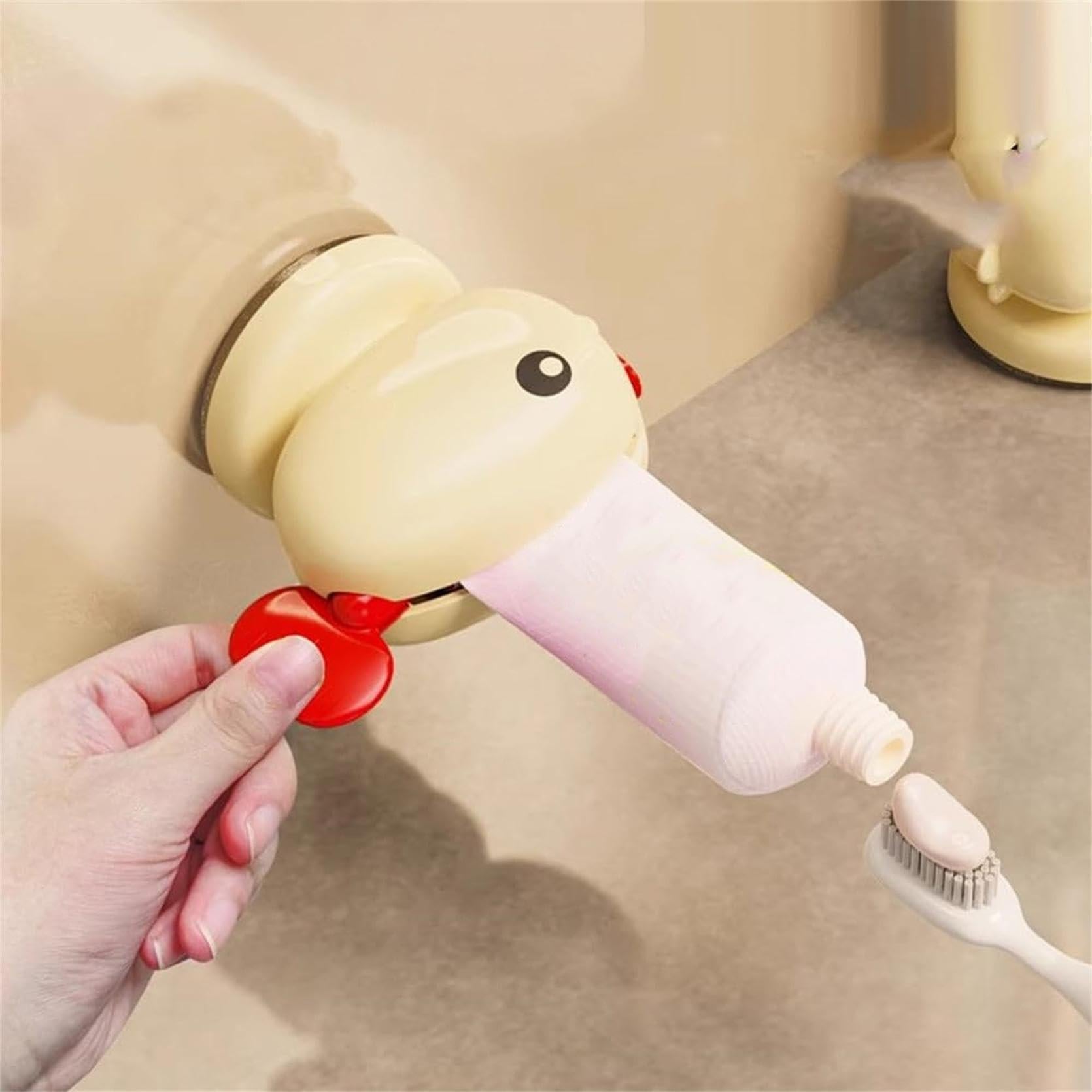 Toothpaste Squeezer - Tube Squeezer - Tube Roller - Toothpaste Holder - Tube Squeezer - Bathroom Accessories - Tube Press - Toothpaste Dispenser - Squeezer - Fish - Children - Bathroom Gadgets - Tube Key - Beige - 1 Piece.