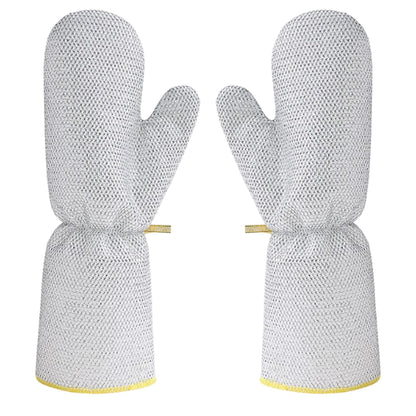 Oven Mitts - BBQ Gloves - Heat Resistant Oven Gloves - Barbecue Accessories - Pot Holders - Kitchen Gloves - Grill Gloves - Cooking Gloves - Baking Utensils - Kitchen Utensils - Non-Slip - Heat Resistant Gloves - Gray - 2 Pieces