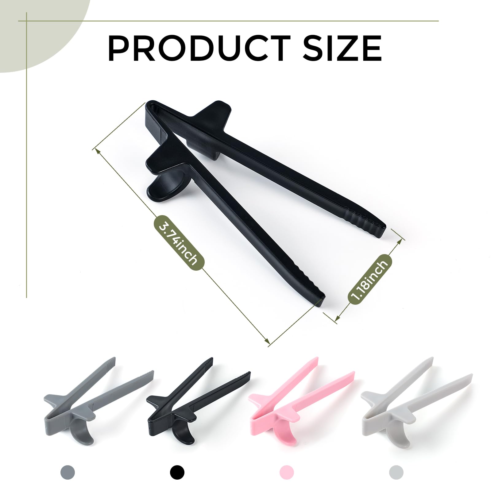 Finger Chopsticks - Gaming Accessories - Snack Sticks - Chip Tongs - Gadgets Men - Gift for Gamer - Computer Accessories - No More Greasy Fingers - Funny Gifts - Snack Tweezers - Reusable - Black White Gray and Pink - 4 Pieces.