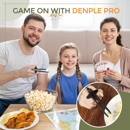 Finger Chopsticks - Gaming Accessories - Snack Sticks - Chip Tongs - Gadgets Men - Gift for Gamer - Computer Accessories - No More Greasy Fingers - Funny Gifts - Snack Tweezers - Reusable - Black White Gray and Pink - 4 Pieces.