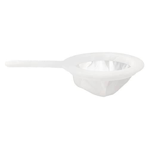 Sieve - Fine sieve - Soy milk sieve - Juicer sieve - Filter - With handle - Kitchen - Ladle - filtering coffee, juice, oil, soy milk - white - 3 pieces.