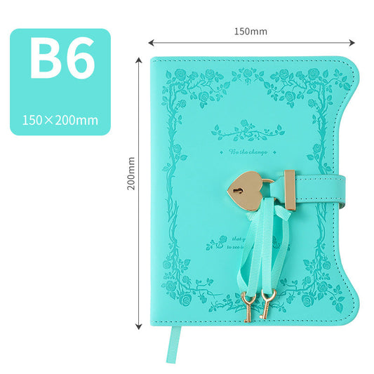 Diary - Journal - diary with lock - password book - Notebook - notebook b6 - diary for adults - books - Retro - Creative - Christmas gifts - Christmas gifts for adults - gift for women - gift for men - 1 piece.