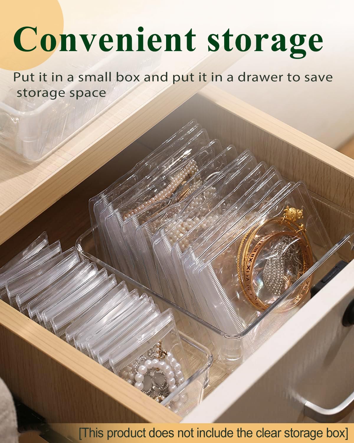 Transparent Grip Bags - Jewelry Bags - Anti-Oxidation - Ziplock Bags - Resealable Plastic Bags - Jewelry Storage - Diamond Painting Accessories - Thickened Sealing Bags - Waterproof & Dust-Free - PVC Packaging - 100 Pieces