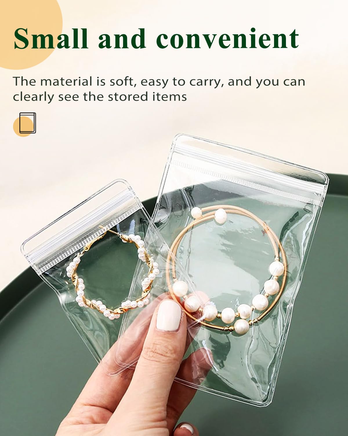 Transparent Grip Bags - Jewelry Bags - Anti-Oxidation - Ziplock Bags - Resealable Plastic Bags - Jewelry Storage - Diamond Painting Accessories - Thickened Sealing Bags - Waterproof & Dust-Free - PVC Packaging - 100 Pieces