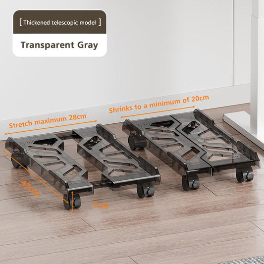PC Stand with Wheels - Computer Holder - CPU Trolley - Mobile - PC Cart - Desktop Stand - Computer Case Holder - Gaming Setup - Office Supplies - Floor Stand - Computer Accessories - Adjustable Width - Black - 1 Piece.