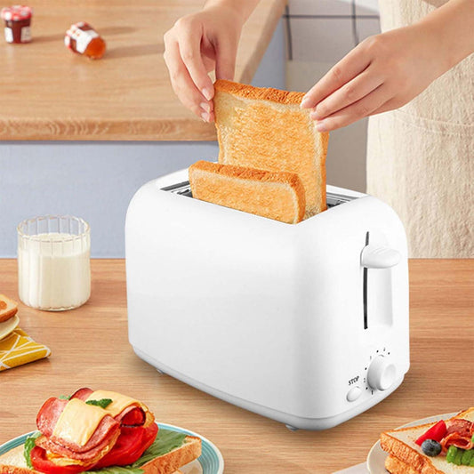 Toaster - Toaster - Toaster 2 Slices - Electric Toaster - Toasting Appliance - Kitchen Appliance - Kitchen Utensils - Bread Toaster - Kitchen Utensils - Household Appliances - Breakfast Appliance - White Toaster - White - 1 Piece.
