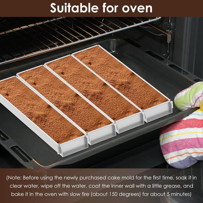 Baking tin - Cake tin - Tiramisu tin - Baking pan - Rectangular cake tin - Terrine tin - Loaf tin - Dessert tin - Pastry - Oblong baking tin - Kitchen utensils - Baking utensils - Kitchen accessories - Stainless steel - Stainless steel - Silver - 1 piece.