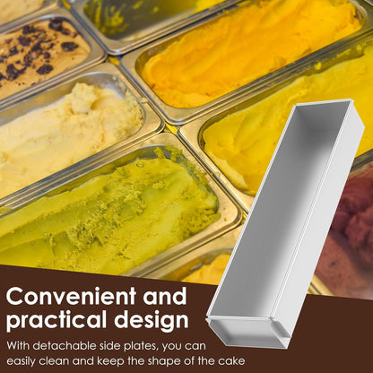 Baking tin - Cake tin - Tiramisu tin - Baking pan - Rectangular cake tin - Terrine tin - Loaf tin - Dessert tin - Pastry - Oblong baking tin - Kitchen utensils - Baking utensils - Kitchen accessories - Stainless steel - Stainless steel - Silver - 1 piece.