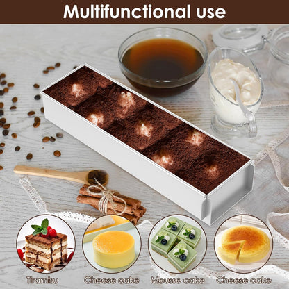 Baking tin - Cake tin - Tiramisu tin - Baking pan - Rectangular cake tin - Terrine tin - Loaf tin - Dessert tin - Pastry - Oblong baking tin - Kitchen utensils - Baking utensils - Kitchen accessories - Stainless steel - Stainless steel - Silver - 1 piece.