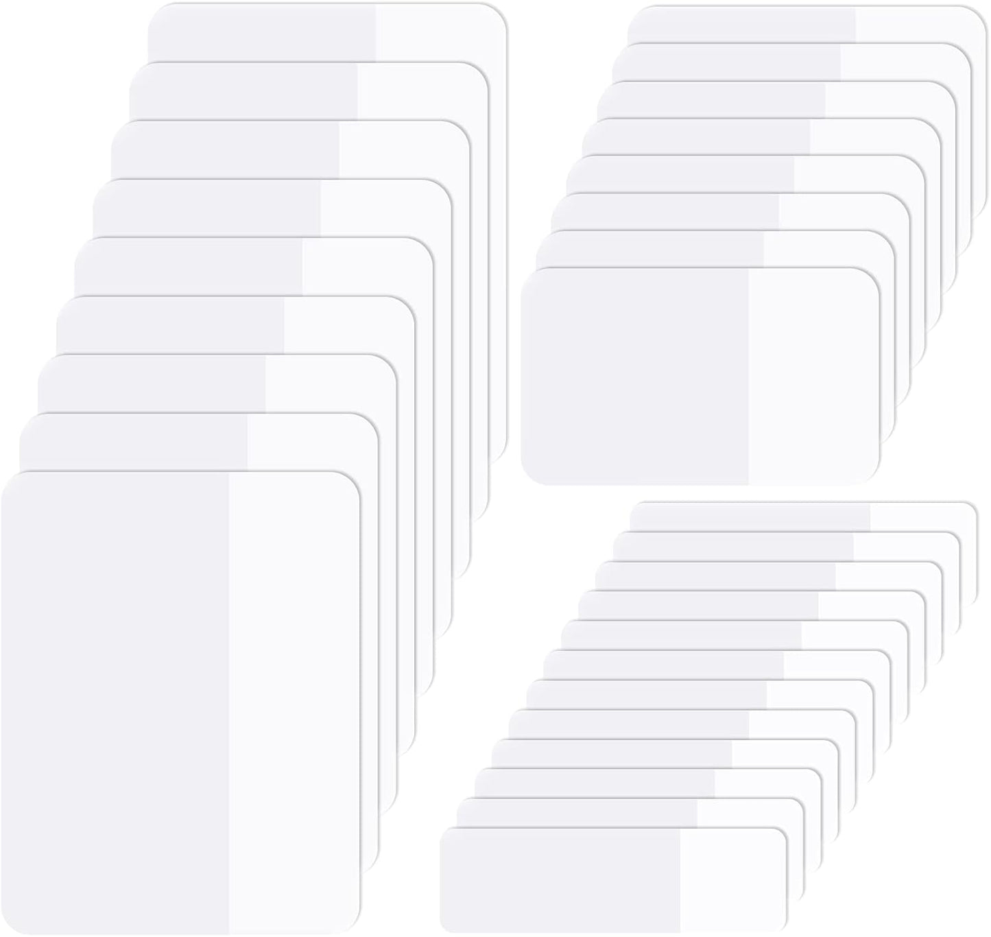 Sticky notes - Page markers - Index tabs - Sticky notes - Bookmarks - Transparent - Tabs - Office supplies - School supplies - Study - Writable - Notebooks - Agenda refill - White - 12 pieces.