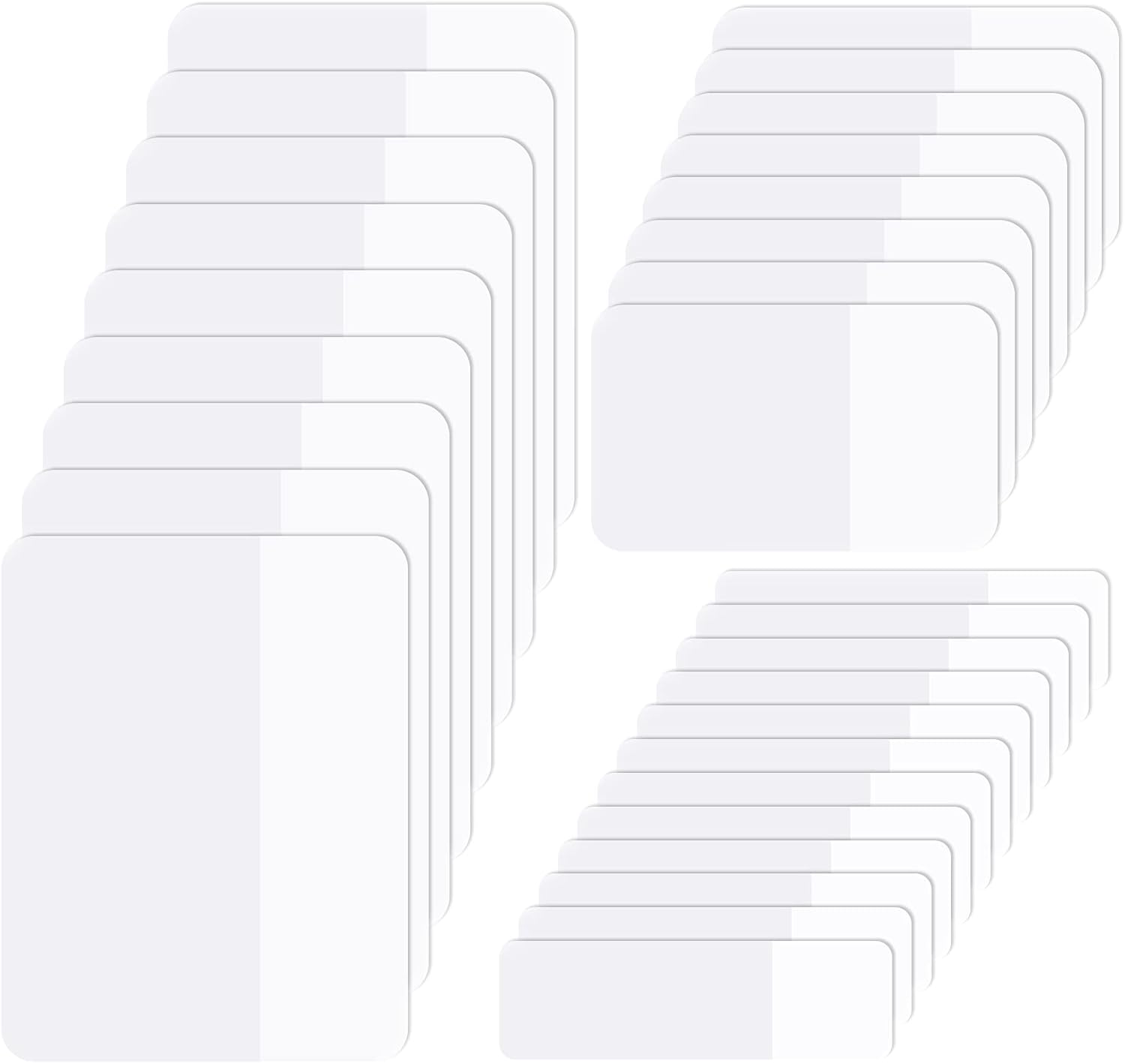 Sticky notes - Page markers - Index tabs - Sticky notes - Bookmarks - Transparent - Tabs - Office supplies - School supplies - Study - Writable - Notebooks - Agenda refill - White - 12 pieces.