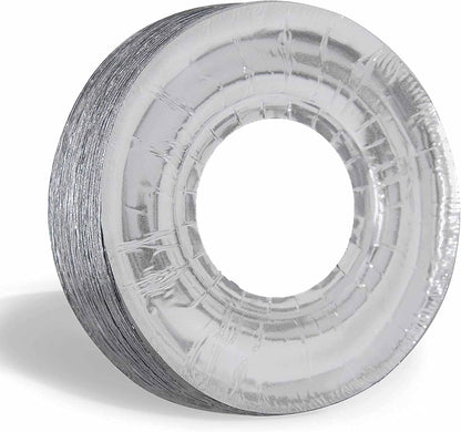 Gas stove protectors - Gas burner protectors - Aluminum foil gas stove - Gas stove foil - Kitchen accessories - Protective film - Extra thick - Universal - Cut to size - Hob protector - Round - Silver - 50 pieces