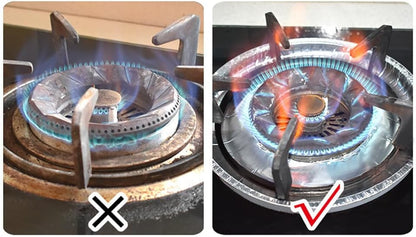 Gas stove protectors - Gas burner protectors - Aluminum foil gas stove - Gas stove foil - Kitchen accessories - Protective film - Extra thick - Universal - Cut to size - Hob protector - Round - Silver - 50 pieces