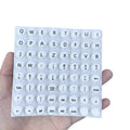 Keyboard Stickers - Large Letter Keyboard - QWERTY Layout - Low Vision Aids - Typing with Long Nails - 3D Silicone Keycaps - Laptop Accessories - Universal Round Keys - Wear-Resistant Replacement Letters - White - 64 Pieces.
