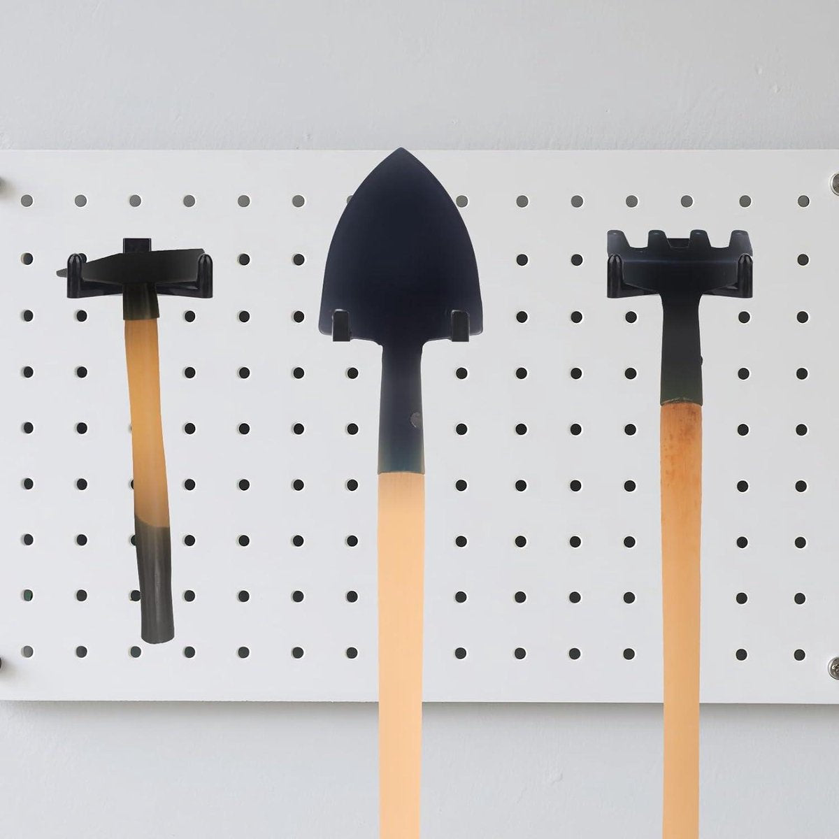 Jhubers Goods - Sanding Hooks - Tool Hangers - Plastic - Sanding Boards - Organization Accessories - Rakes - Shovels - Hammers - Black - 3 pieces - Compatible with - Plastic U-shaped - V-shaped - Storage Accessories