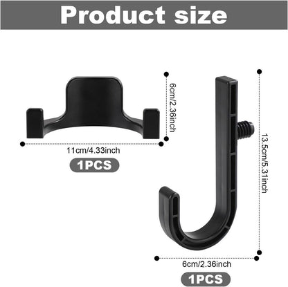 Allecta - Set of 2 Storage Hooks for Sheds | V-Shaped Tool Hooks | Storage Accessories - Black | Suitable for Craftsman Sheds