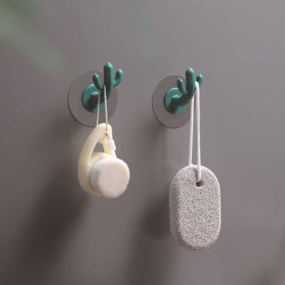 4 pieces - Hooks - Storage racks - Wall mounting - Storage accessories - No drilling required - Home decoration - Suitable for behind doors - Bathrooms - Kitchens - Green - 6*3.8 cm