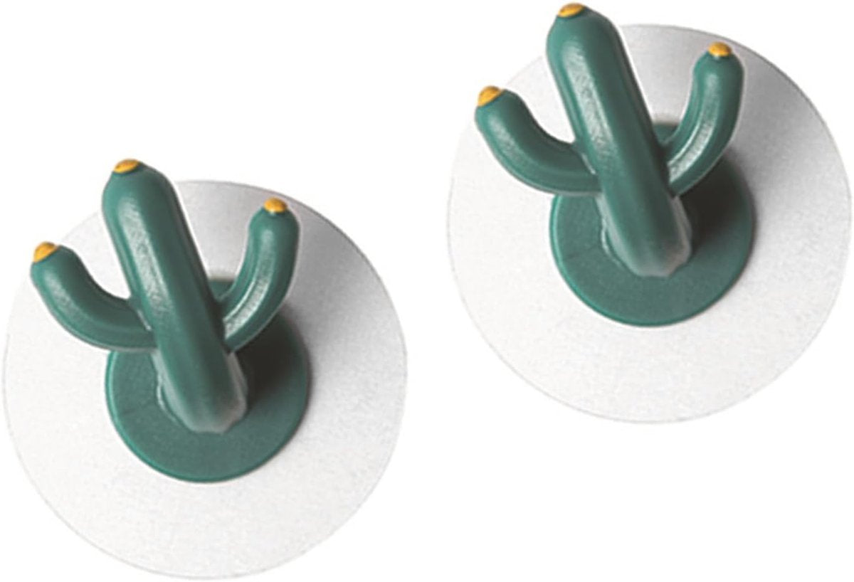 4 pieces - Hooks - Storage racks - Wall mounting - Storage accessories - No drilling required - Home decoration - Suitable for behind doors - Bathrooms - Kitchens - Green - 6*3.8 cm