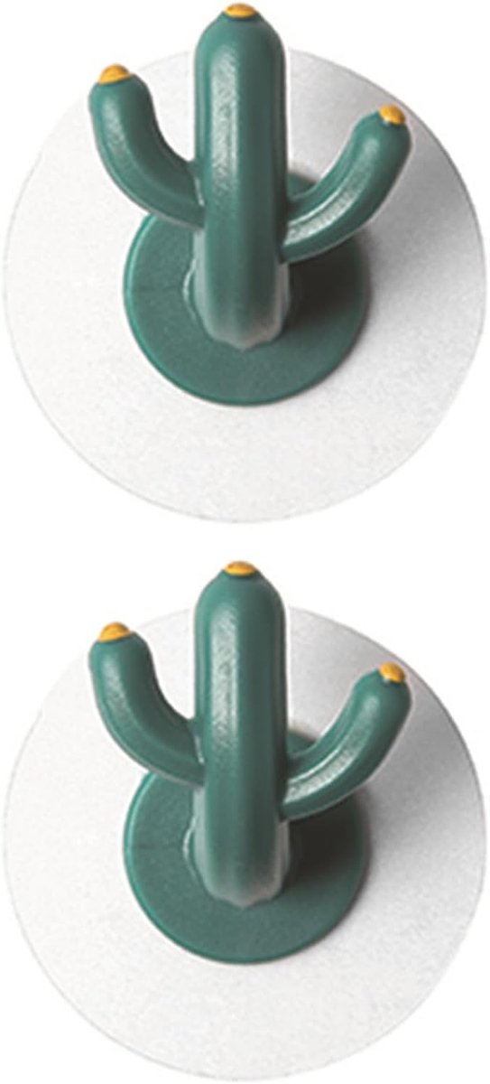 4 pieces - Hooks - Storage racks - Wall mounting - Storage accessories - No drilling required - Home decoration - Suitable for behind doors - Bathrooms - Kitchens - Green - 6*3.8 cm