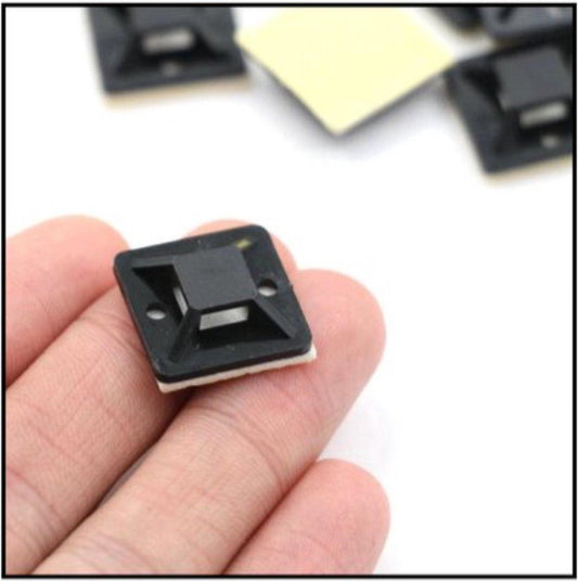 Self-Adhesive Saddles | Cable Base for Cable Ties | Cable Ties | Base | 50 Pieces | 20x20mm.