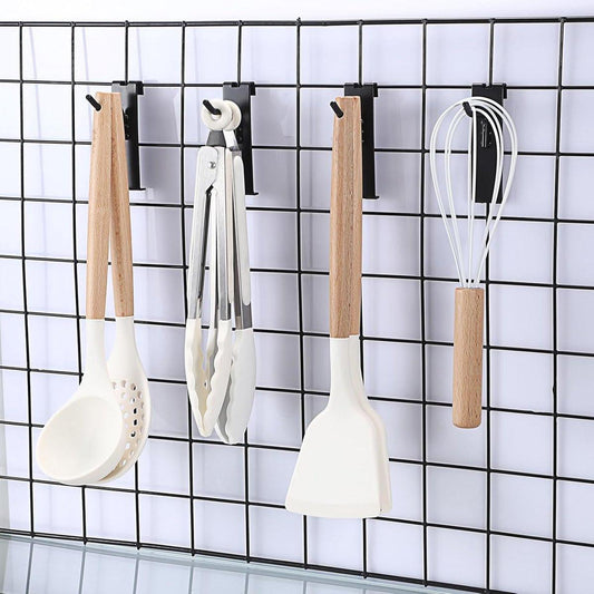 Gridwall Hooks 30 Pieces - 10/15/20cm - Iron - Black - Commercial Quality - Grid Wall Panels Accessory - Garage - Shop - Storage accessories.