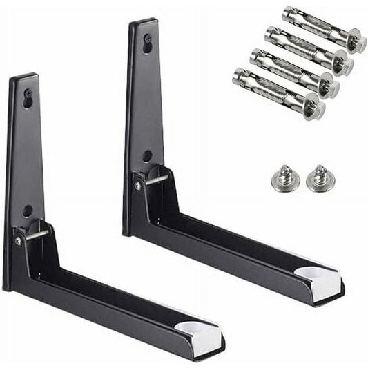 Microwave Stand with Arm, Steel Microwave Stand, Wall Mounted Microwave Stand, Wall Mount Shelf for Microwave (2 Pieces)