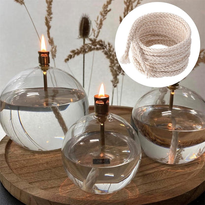 GIXUSIL 26.25 Feet Flat Wide, Oil Lamp Wick, Oil Burner Wick, Cotton Replacement Lanterns Wick with Red Stitch for Kerosene Paraffin Burner Lighting, Lantern Oil Burner, 4 Rolls 26.25'
