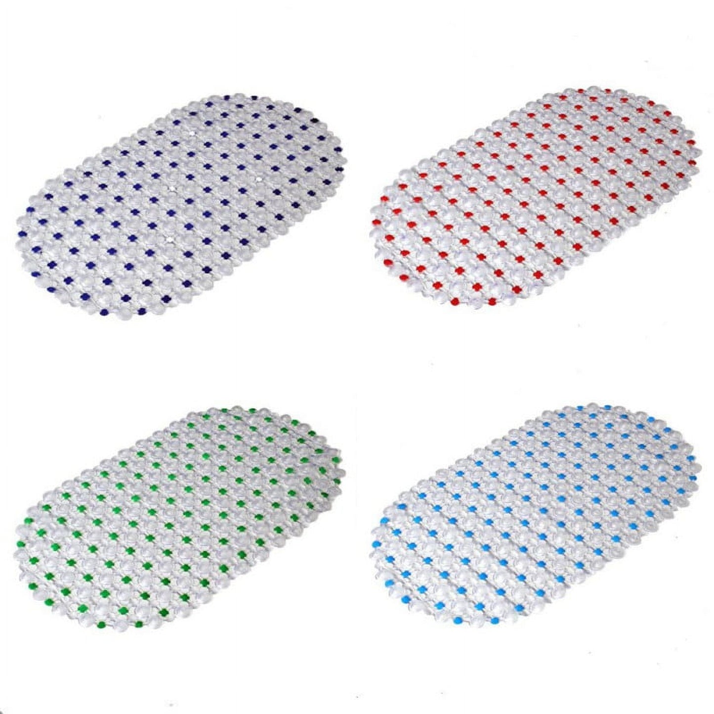 Shower Mats Non Slip Without Suction Cups, 15× 26.8 Inch, PVC Bathroom Mats, Bath Mats for Shower and Bathroom, Quick Drying Blue