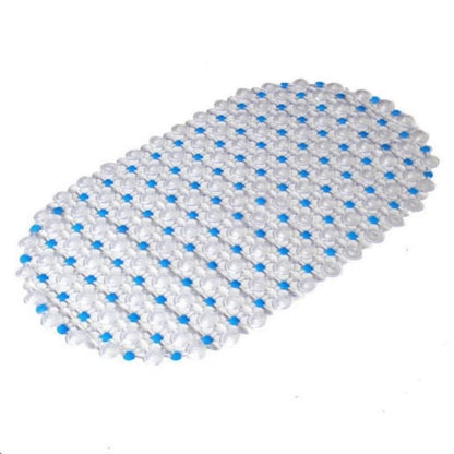 Shower Mats Non Slip Without Suction Cups, 15× 26.8 Inch, PVC Bathroom Mats, Bath Mats for Shower and Bathroom, Quick Drying Blue