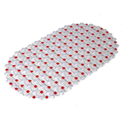Shower Mats Non Slip Without Suction Cups, 15× 26.8 Inch, PVC Bathroom Mats, Bath Mats for Shower and Bathroom, Quick Drying Blue