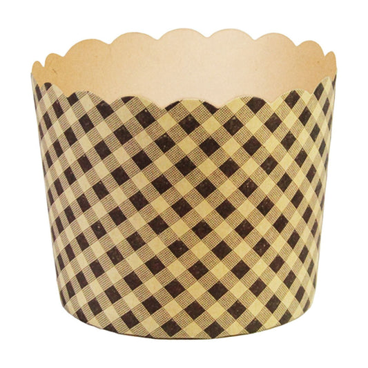 100Pcs Baking Cups, Muffin Cups Thick Cake Paper Cups Bread Paper Cups Lattice Cake Box, Heavy Duty Cupcake Liners, Kraft Paper Cupcakes Greaseproof Wrappers Supplies, Christmas Baking Molds Yellow
