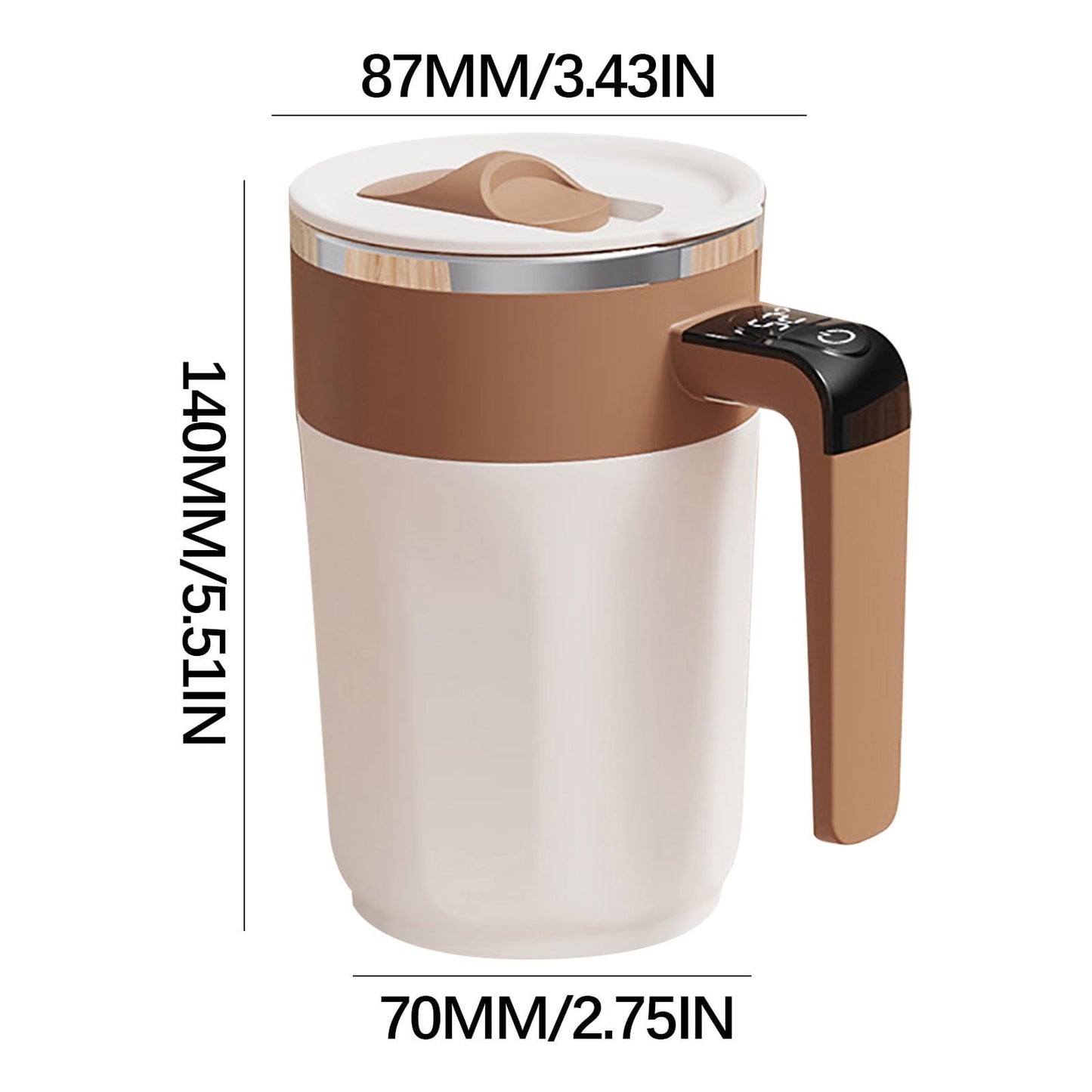 400 ML self stirring coffee mug self heating coffee Cup Fully Automatic Rechargeable Magnetic Mixing Cup with Touch-Sensitive Temperature Display for Stirring Coffee, Etc 400 mL Green