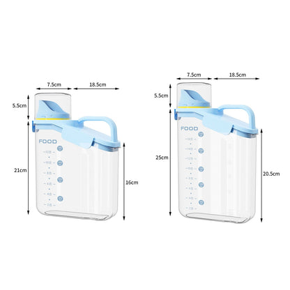 Cheers.US 2000ml/2800ml Airtight Cereal Container Rice Dry Grain Dispenser Thicken Rice Cylinder Clear Food Storage Box S Green