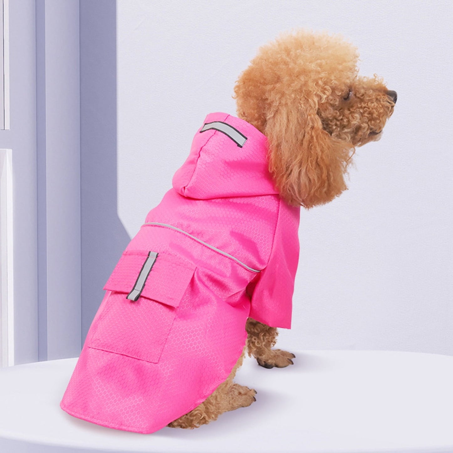 Travelwant Waterproof Reflective Dog Raincoat- Adjustable Pet Jacket, Lightweight Dog Hooded Slicker Poncho for Small to X- Large Dogs and Puppies S Blue