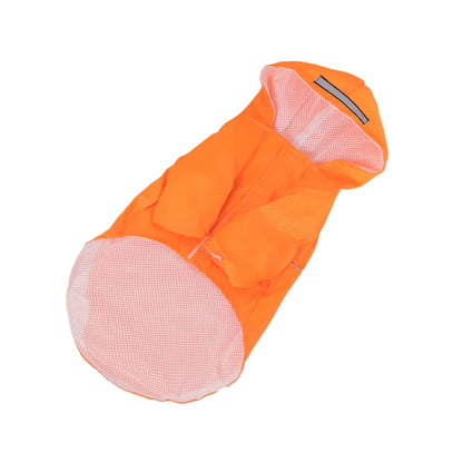 Travelwant Waterproof Reflective Dog Raincoat- Adjustable Pet Jacket, Lightweight Dog Hooded Slicker Poncho for Small to X- Large Dogs and Puppies L Orange