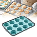 Brownie Pan with Dividers, 1 Set 12 Cavity All Edges Square Cupcake Brownie Pans Mini Cake Non Stick Baking Carbon Steel Bread Mold Small Edge 3x4 Individual Cutter Sheet Tray for Cookie Oven One Size Yellow-A