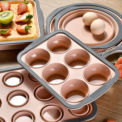 Brownie Pan with Dividers, 1 Set 12 Cavity All Edges Square Cupcake Brownie Pans Mini Cake Non Stick Baking Carbon Steel Bread Mold Small Edge 3x4 Individual Cutter Sheet Tray for Cookie Oven One Size Yellow-A