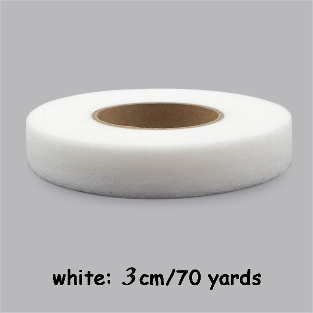 70 Yards Iron in Hemming Tape, 3cm Adhesive No Sewing Hem Tape, Iron in Tape for Hemming, Stitch Witchery Tape Sewing Tape, Fusible Tape Adhesive Wonder Web for Curtain, Pants, Clothes White