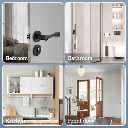 Tutuviw Over the Door Hook,Cat Design Wall Hooks Over Door Hook with 7 Hooks for Back of Bedroom Bathroom Door Punch-Free Coat Rack Organizer Clothes Key Holder Towel Door Coat Hanger Black