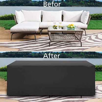 Rectangular Patio Table Cover Heavy Duty Waterproof Outdoor Furniture Set Cover 74" x 47" x 27"