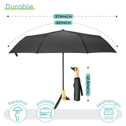 Duck Umbrella â Cute Duck Umbrella with Adorable Duck Handle, The Perfect Duck Umbrella for Duck Lovers One Size BK2.