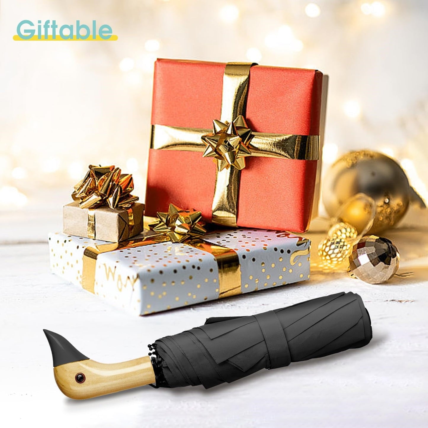 Duck Umbrella â Cute Duck Umbrella with Adorable Duck Handle, The Perfect Duck Umbrella for Duck Lovers One Size BK2.
