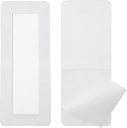Adhesive Island Dressings - 4x10" Bordered Gauze Bandage for Knee, Hip, Arm, Leg, Abdominal Incisions.