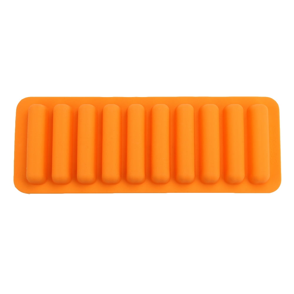 Chocolate Bar Molds Silicone Rectangle for Deep Bars,10 Cavities Thick Flexible Molds for Homemade Snacks Sugar Free Energy Soft Baked Oat Protein Energy Bars, Easy Release Moulds Tray Radon Color 1pc