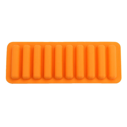 Chocolate Bar Molds Silicone Rectangle for Deep Bars,10 Cavities Thick Flexible Molds for Homemade Snacks Sugar Free Energy Soft Baked Oat Protein Energy Bars, Easy Release Moulds Tray Radon Color 1pc